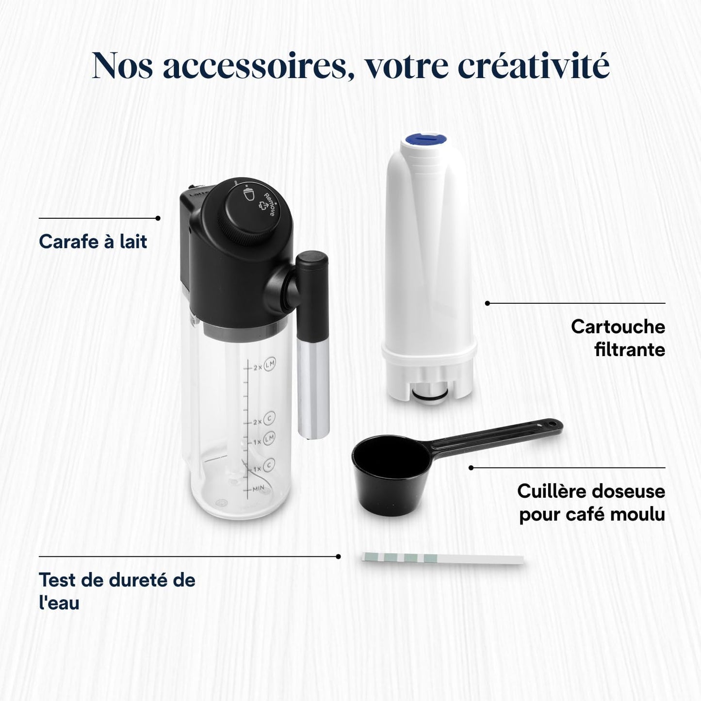 Magnifica Start - Perfetto Machine à Café Automatique avec LatteCrema Mousseur à Lait Automatique, 4 Boissons Enregistrées, Commandes Soft Touch, Noir et Gris (ECAM222.60.BG)